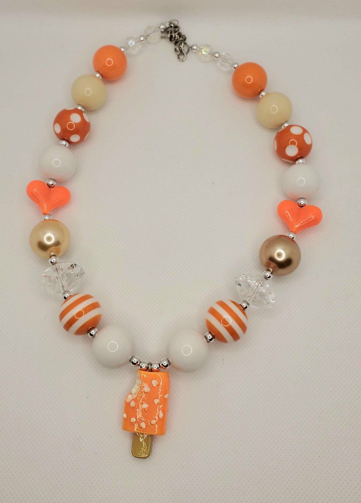 Ice cream chunky bead necklace