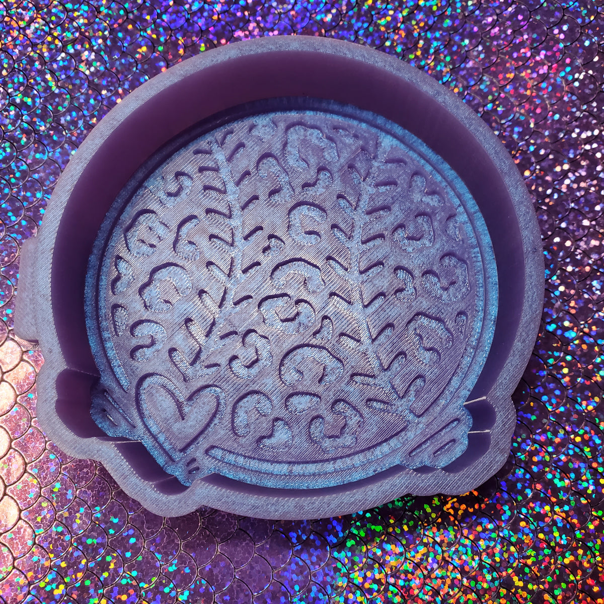 Baseball Heart Cheetah Freshie Mold