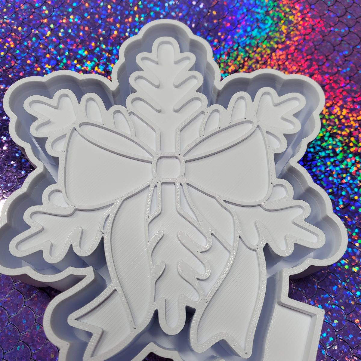 Bow Snowflake Freshie Silicone Mold