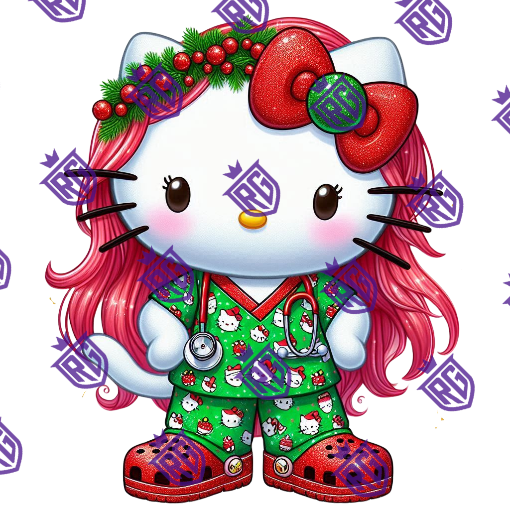 Christmas Scrubs Nurse Acrylic Blank With Decals