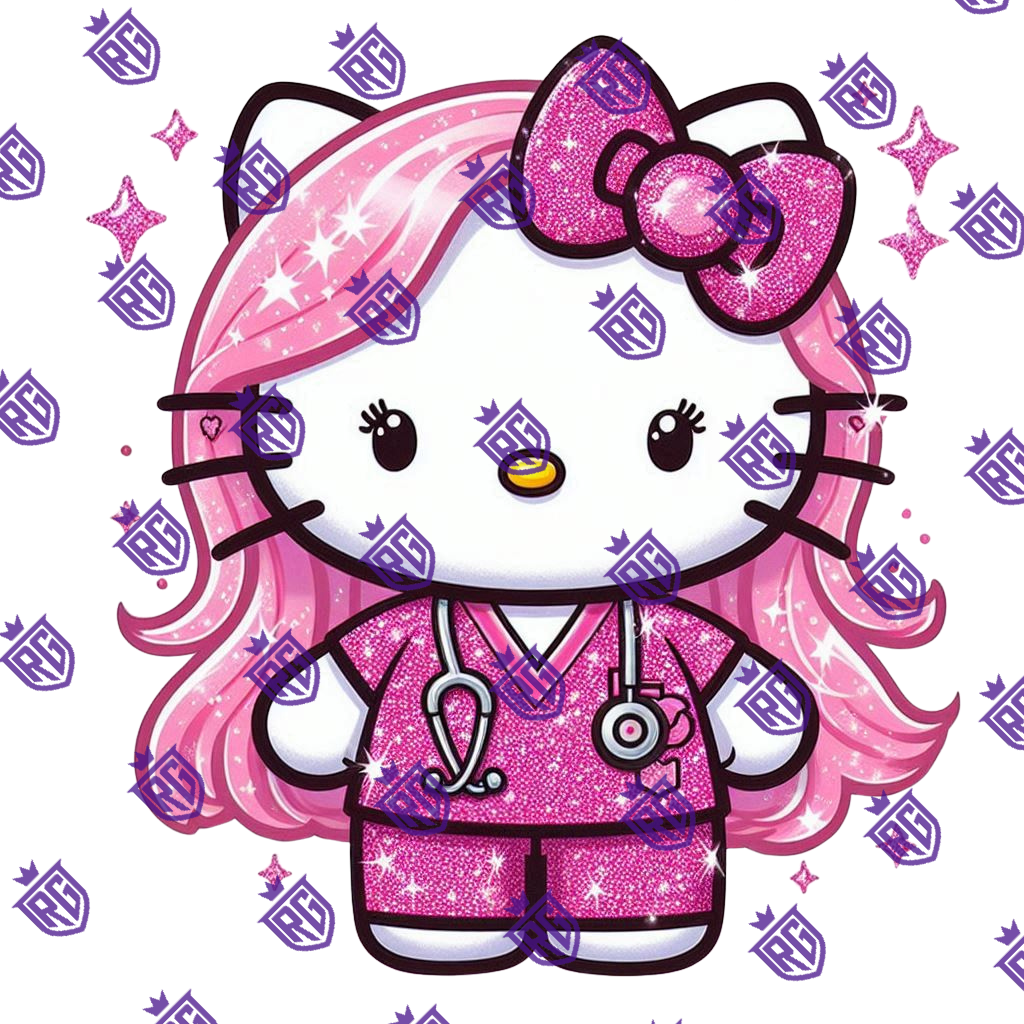 Nurse In Pink Scrubs Acrylic Blank With Decal