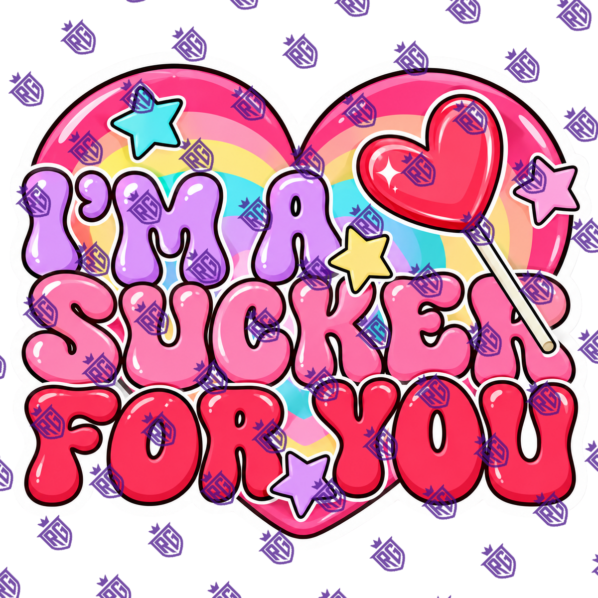 I'm a sucker for you Acrylic Blank With Decals