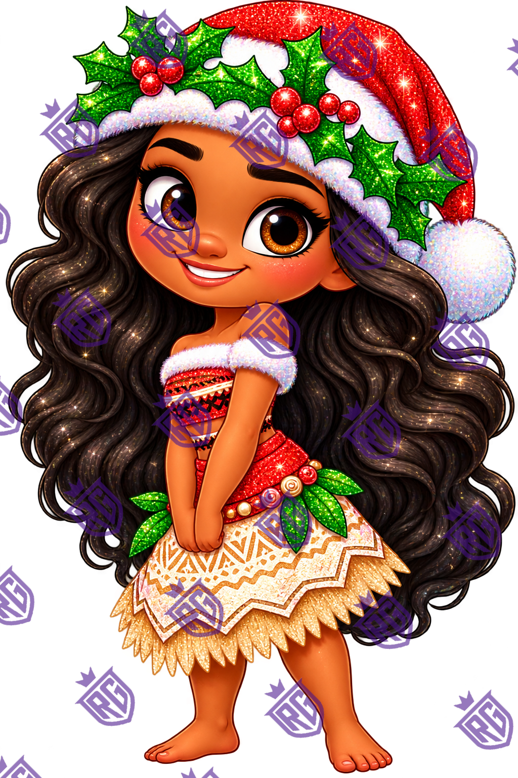 Christmas Moana Acrylic Blank With Decal