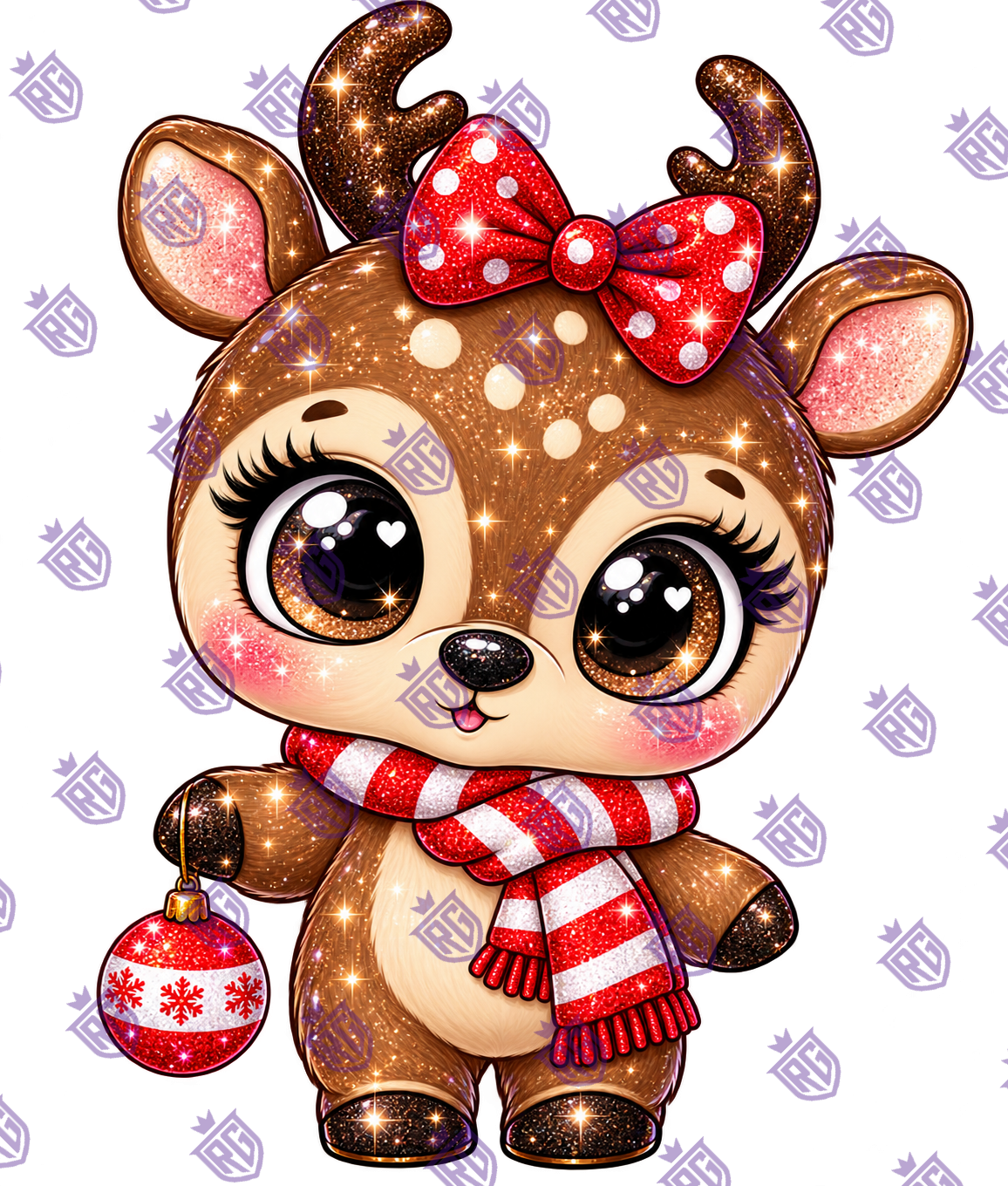 Reindeer Acrylic Blank With Decal
