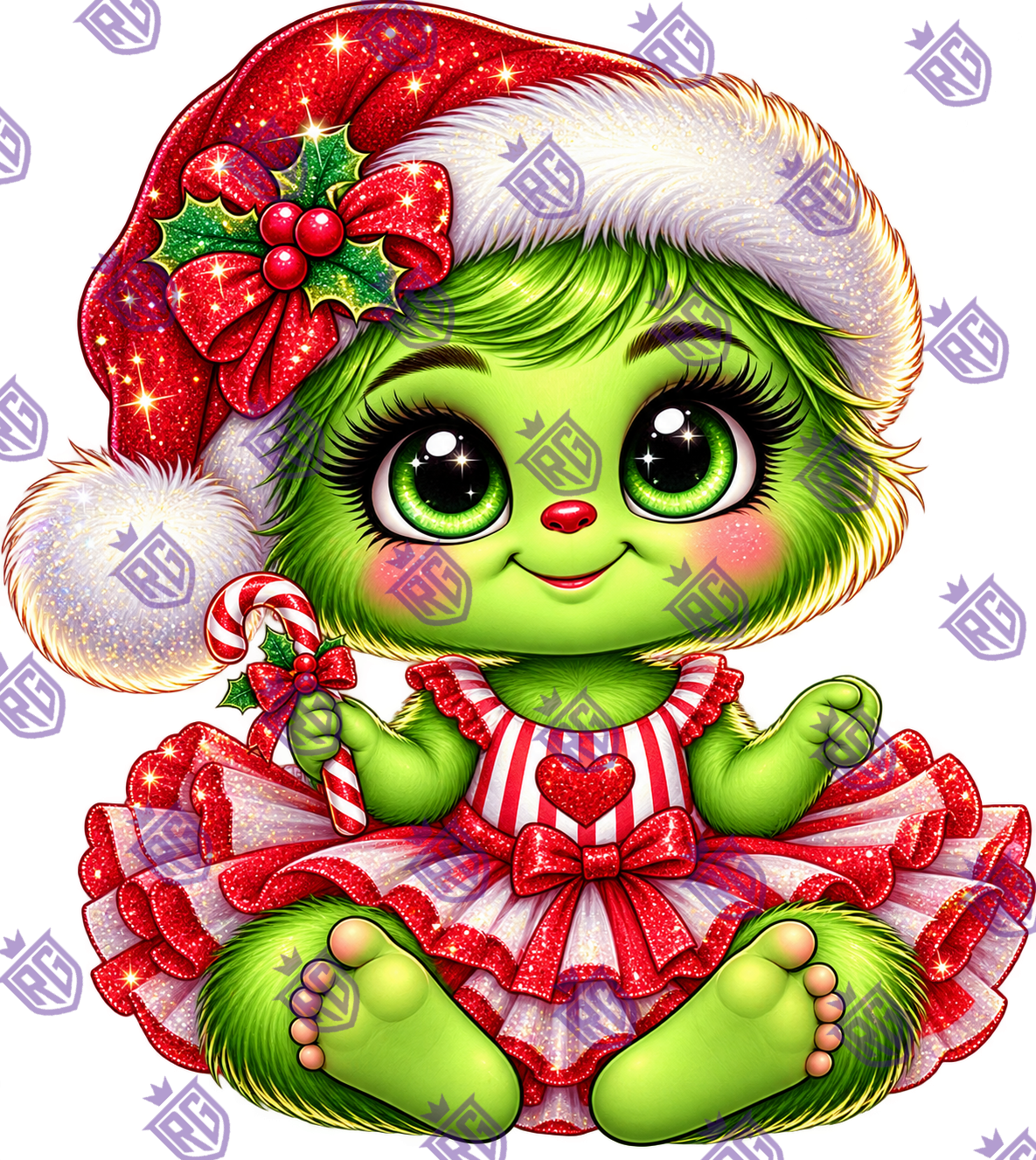Grinch Girl Acrylic Blank With Decal