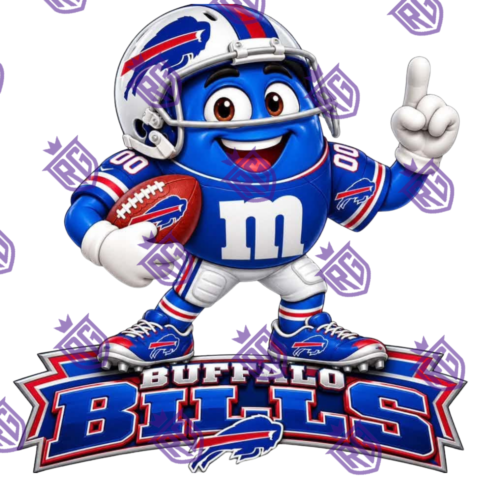 M&M Football Acrylic Blank With Decal