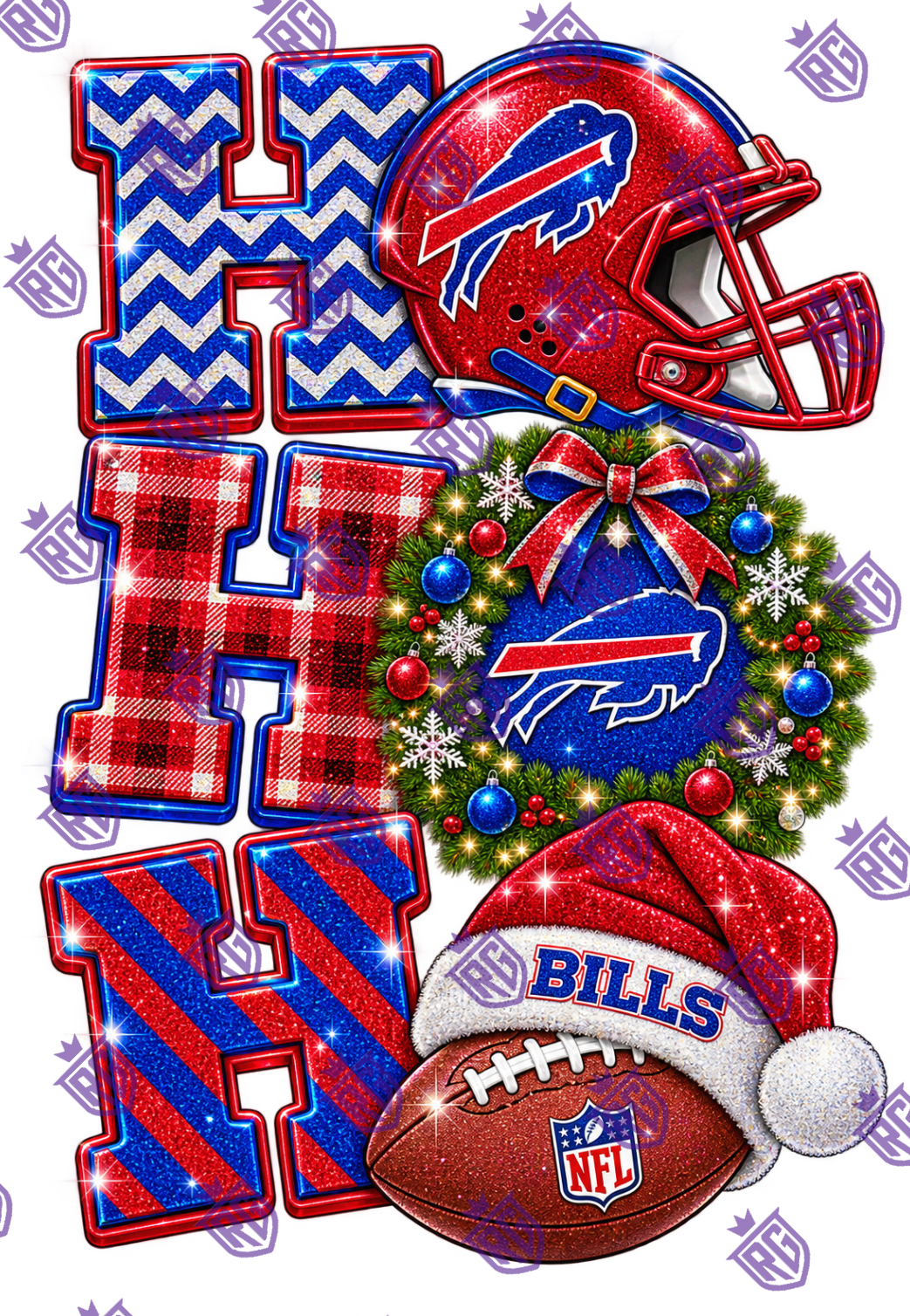 Ho Ho Ho Acrylic Blank With Decal