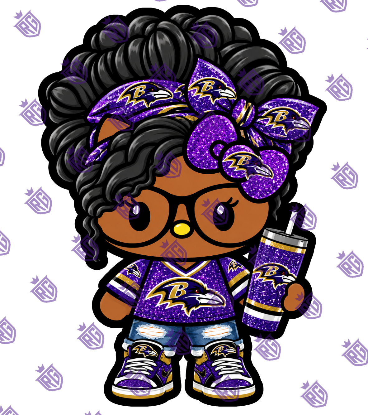 Football Girl Acrylic Blank With Decal