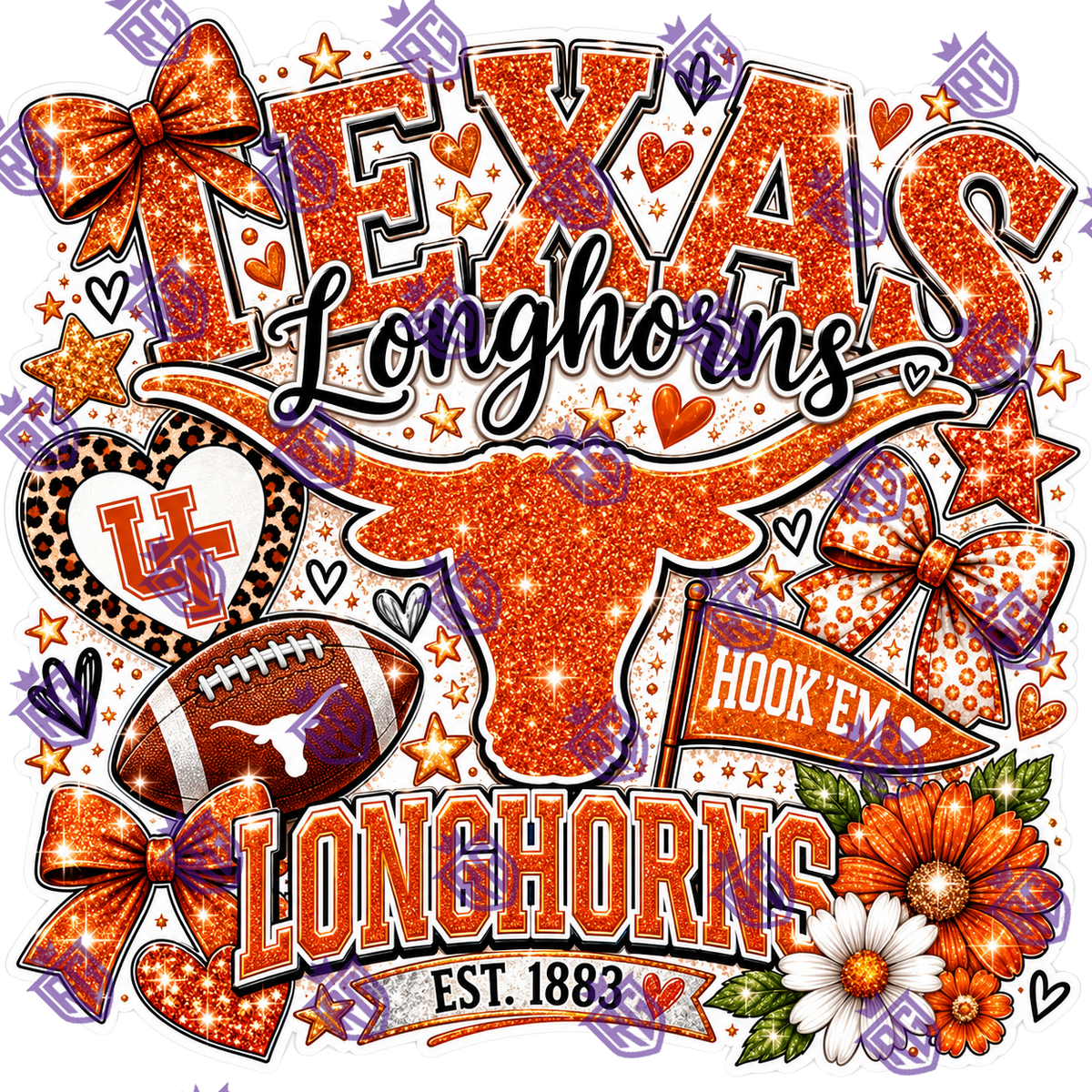 Longhorns Acrylic Blank With Decal