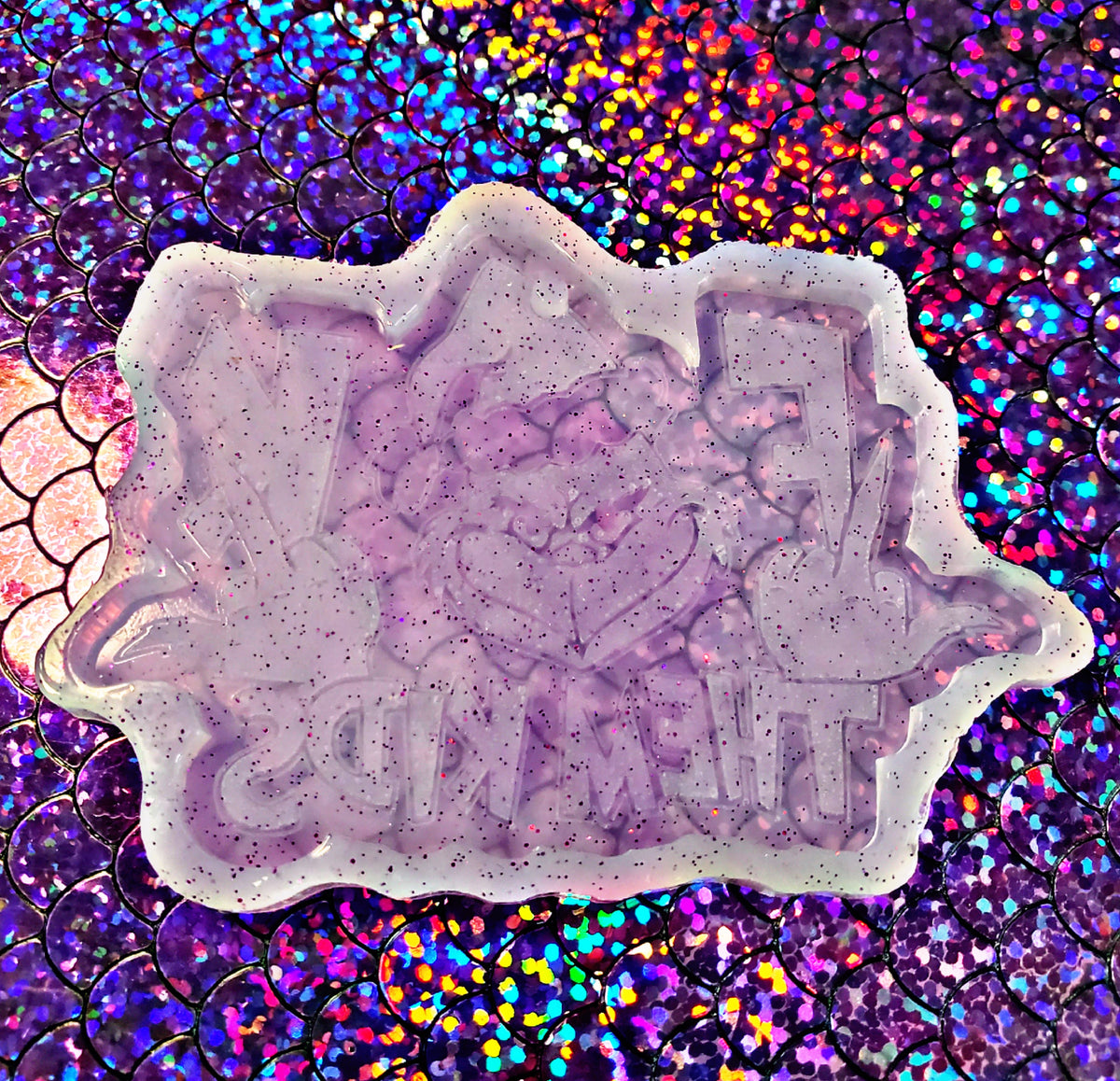 F*%@ Them Kids Ornament/Car Charm Mold {Clear so can be used with UV Resin}