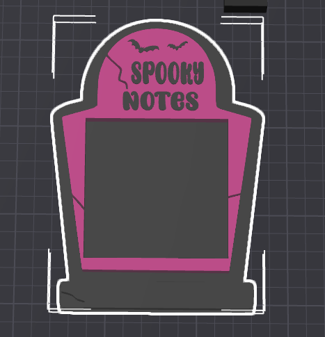 Spooky Notes Tombstone Sticky Note Holder STL FILE (DIGITAL DOWNLOAD)