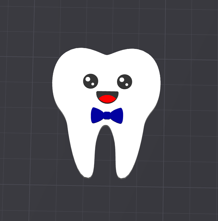 Tooth Boy Badge reel STL FILE (DIGITAL DOWNLOAD)