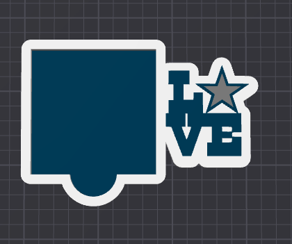 Cowboys Sticky Note Holder STL FILE (DIGITAL DOWNLOAD)