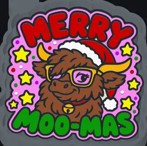 Merry Moo-Mas Freshie Silicone Mold