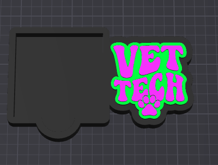 Vet TechSticky Note Holder STL FILE (DIGITAL DOWNLOAD)