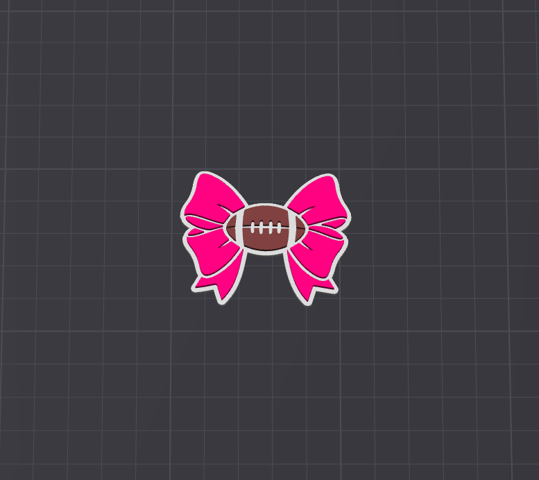 Football Bow STL FILE (DIGITAL DOWNLOAD)