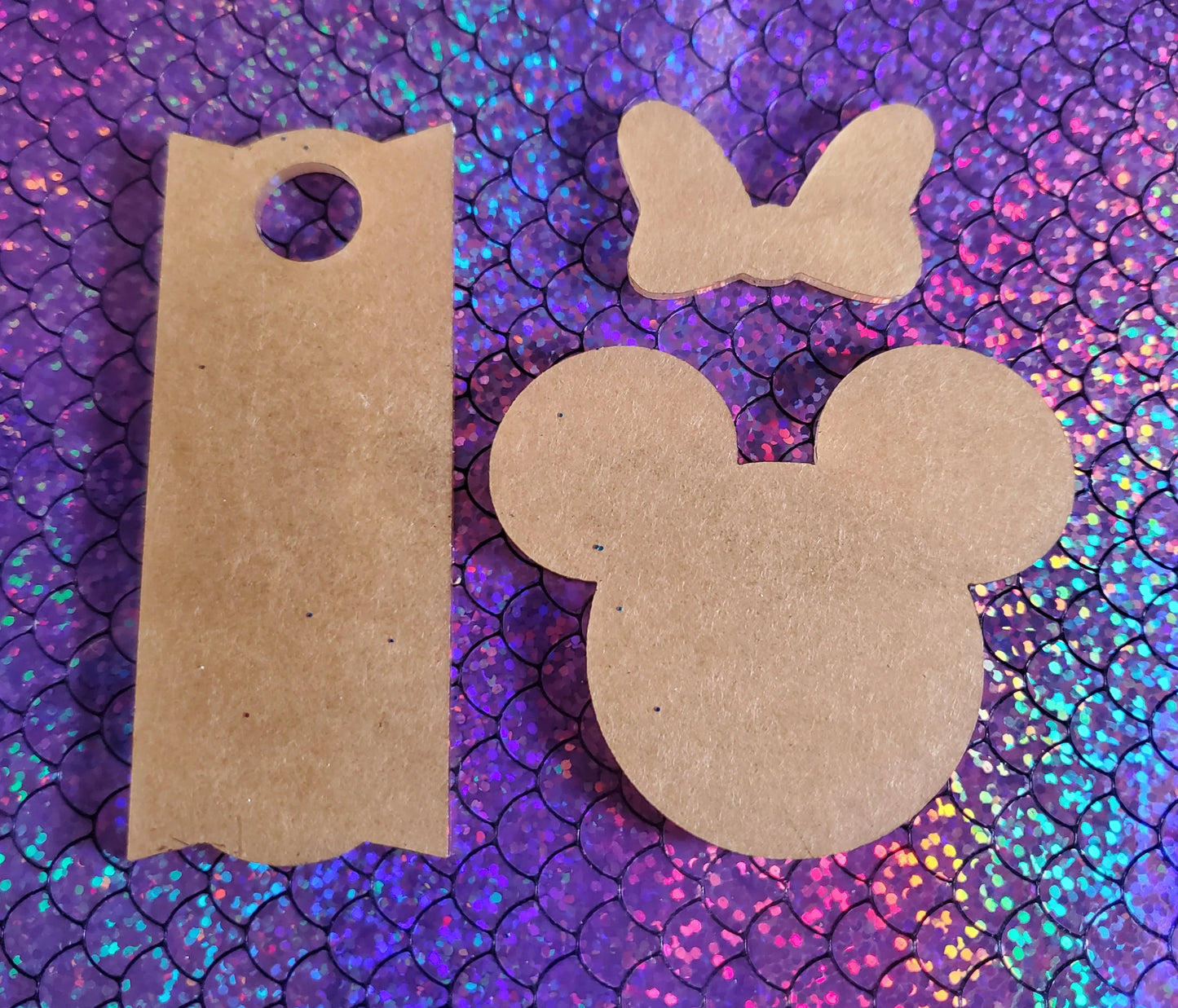 Acrylic Blank Stanley Topper Mouse Head Bow Set