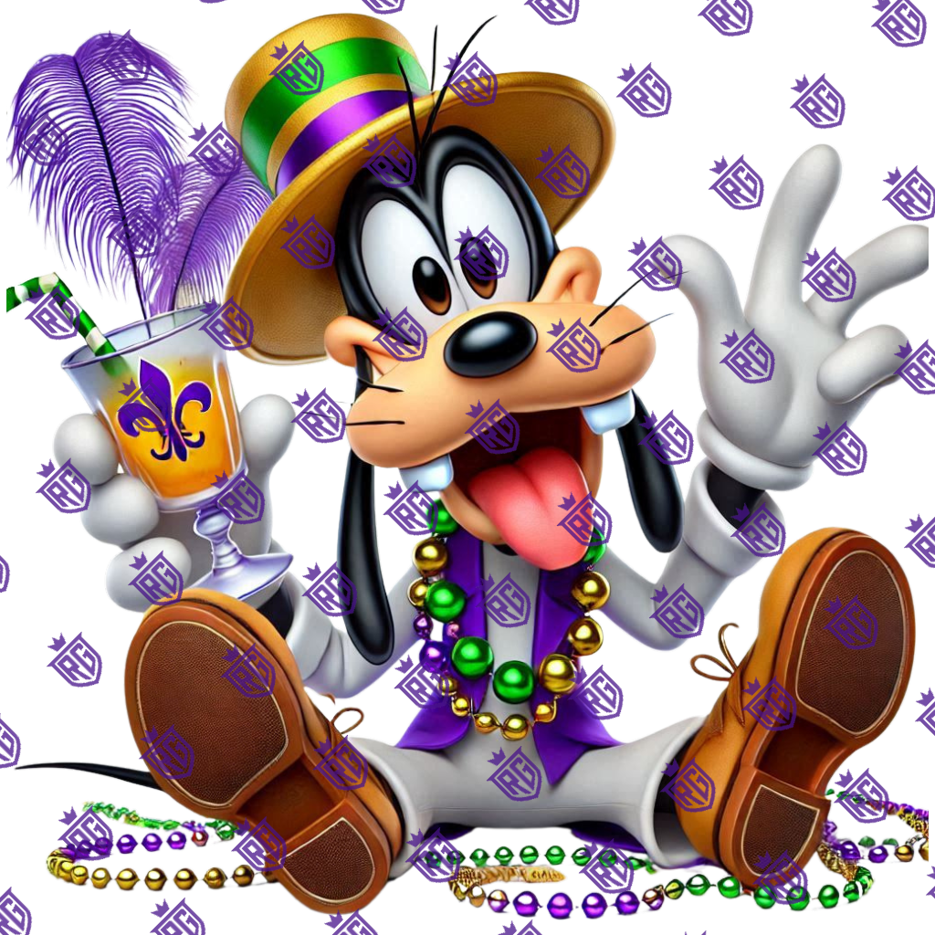 Mardi Gras Acrylic Blank With Decals