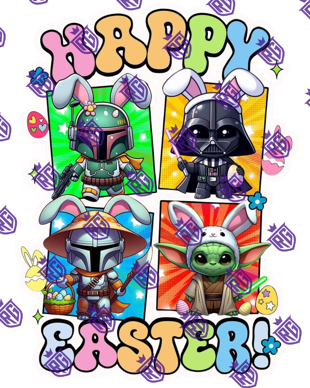 Easter Acrylic Blank With Decals