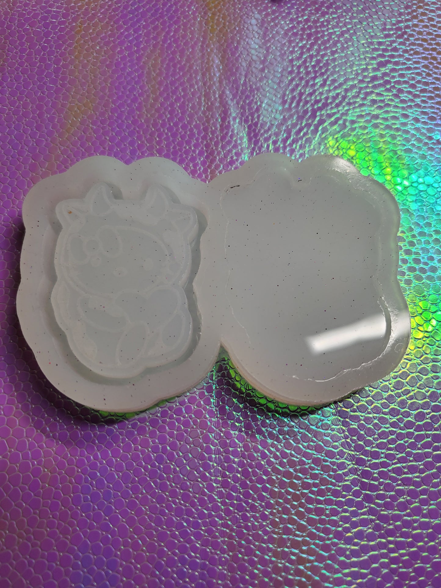 Cow Hello Kitty Badge Reel Shaker Mold All In One