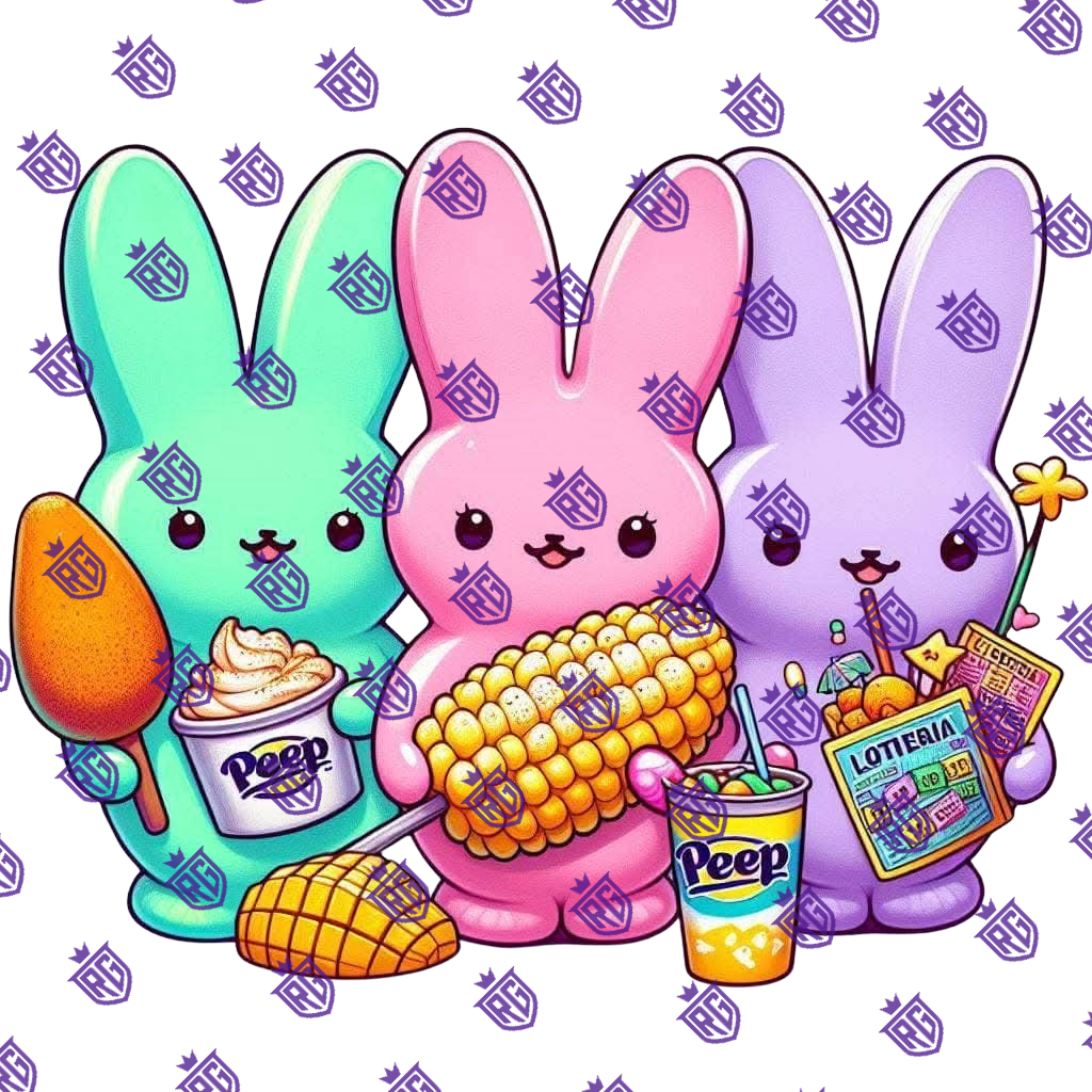 Peeps Easter Acrylic Blank With Decals