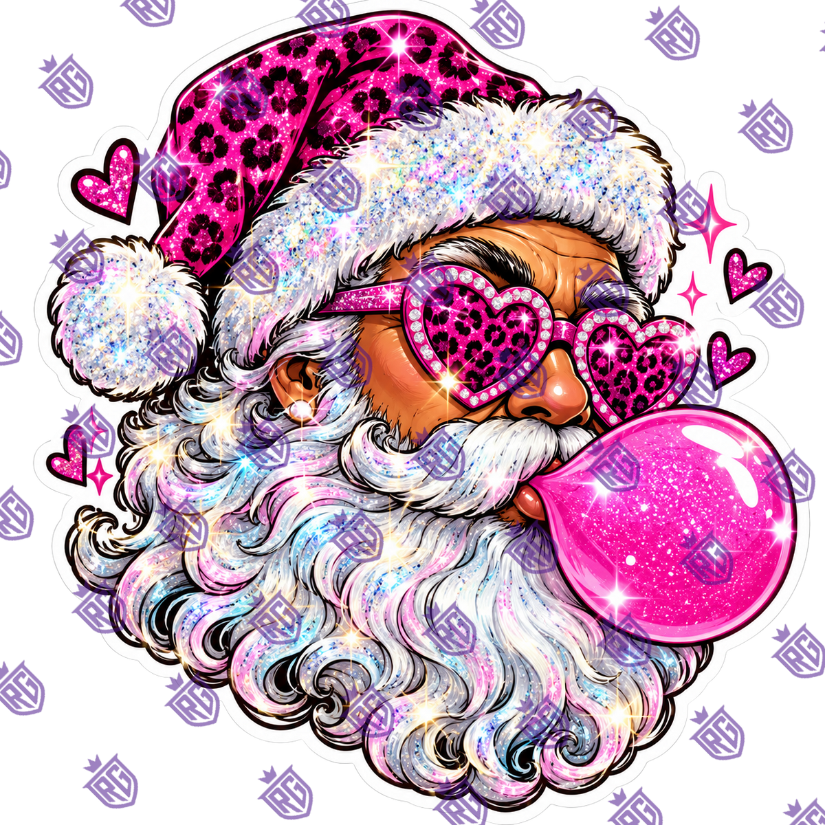 Santa Bubble Gum Pink Hat