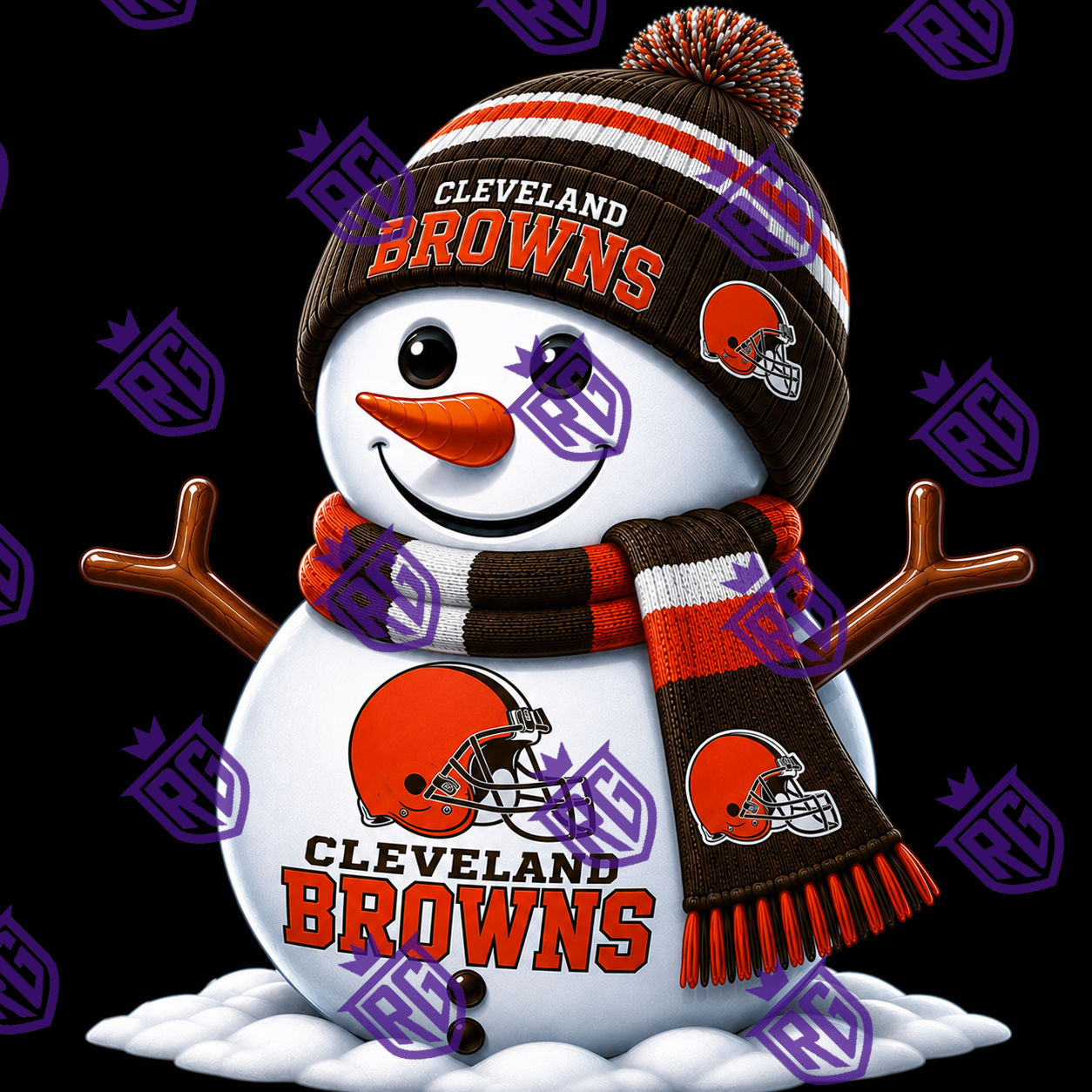 Snowman Browns Acrylic Blank With Decal