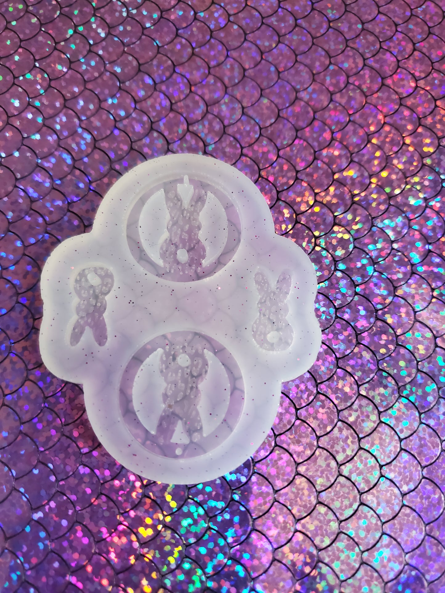 Bunny Cheetah Print Earring Mold