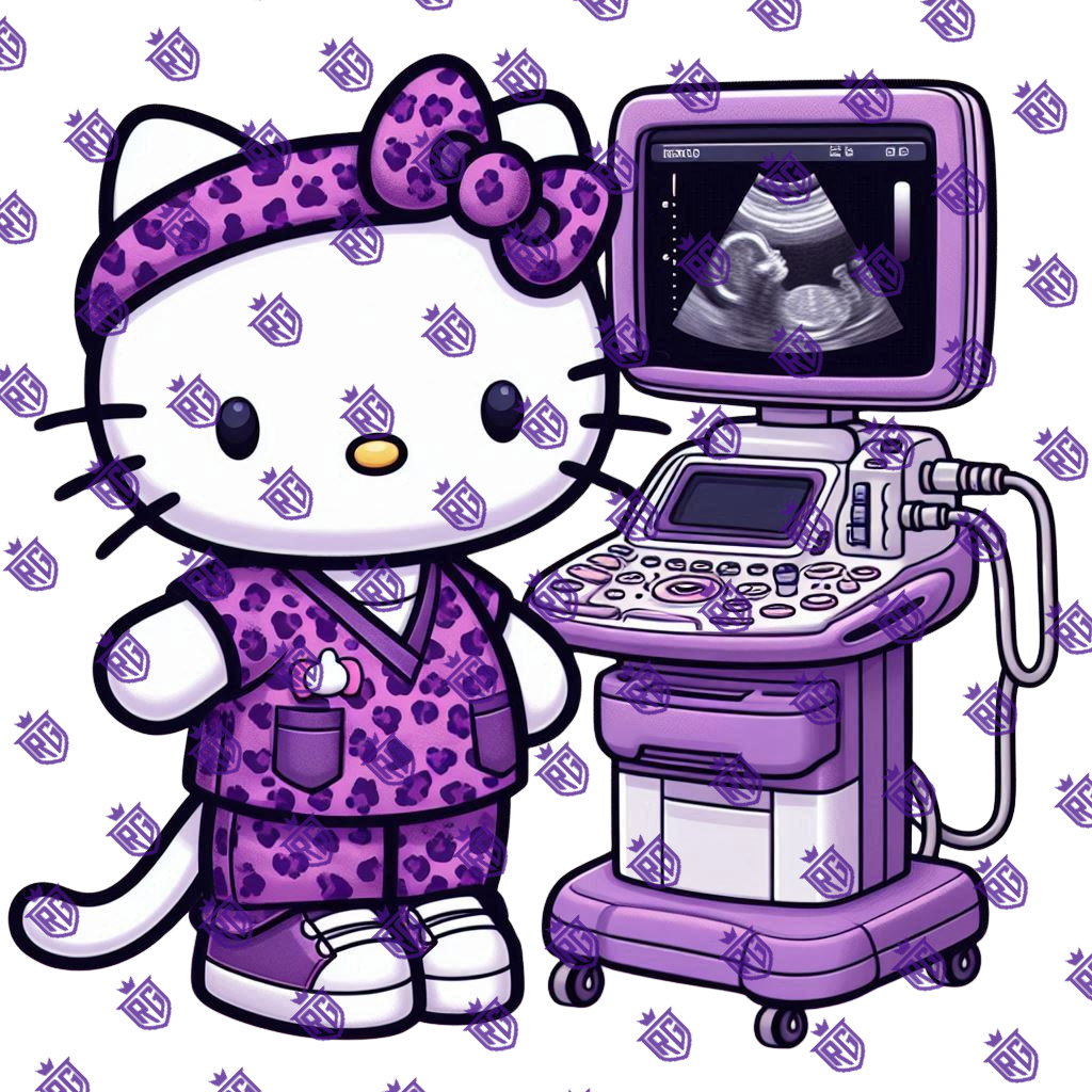 Hello Kitty Ultrasound Tech Acrylic Blank
