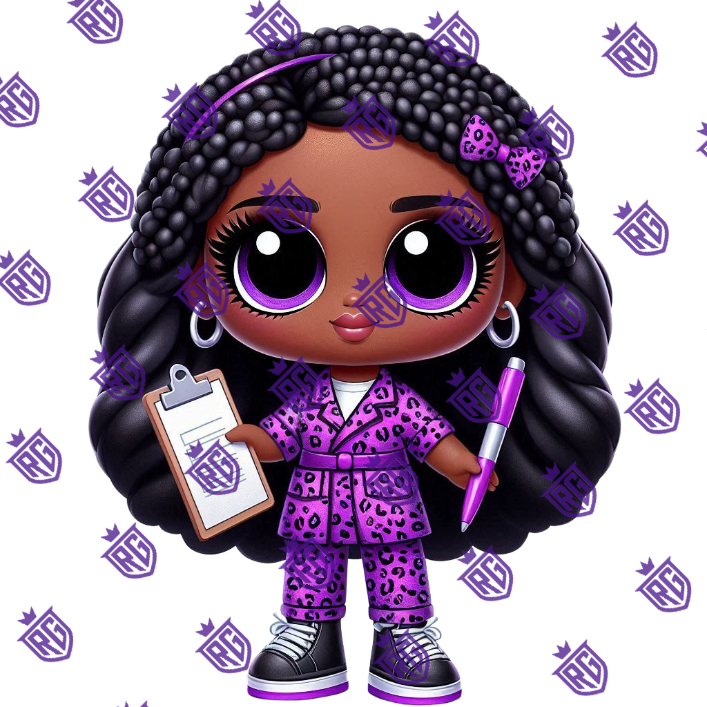 Nurse Purple Scrubs Clipboard Acrylic Blank With Decal