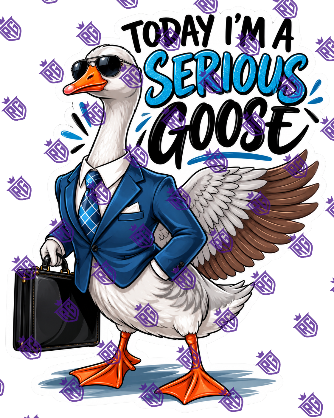 Today I'm a serious goose acrylic blank
