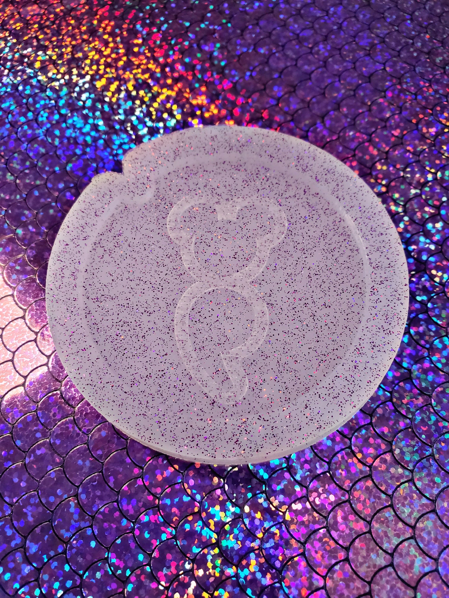 Suicide awareness semicolon car coaster 2.5" mold