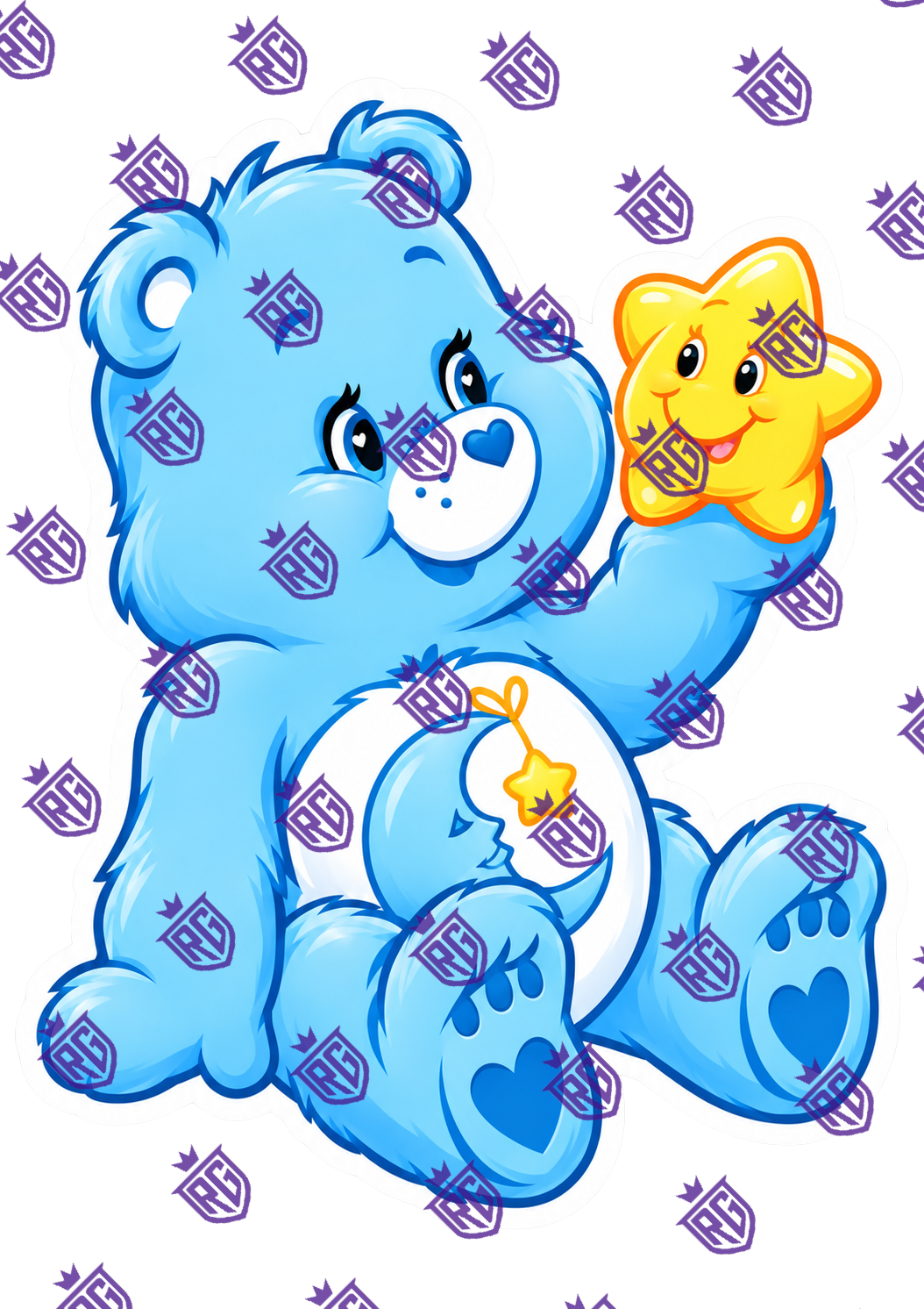 Sleepy carebear acrylic blank