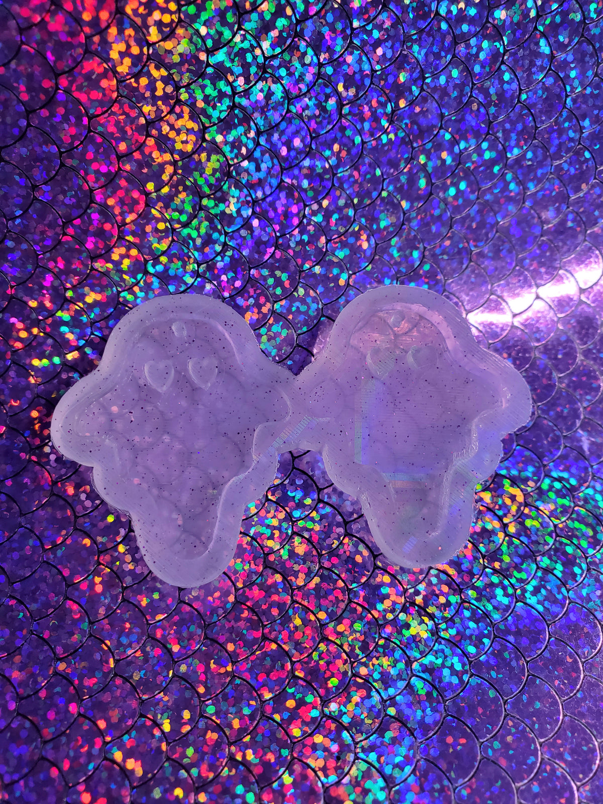 Holographic Spooky Ghost Earring Mold
