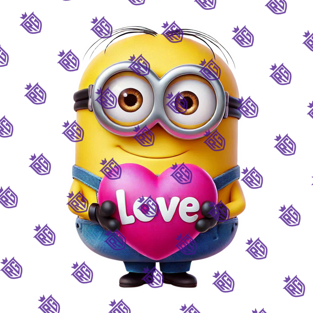 Minnion Valentines Day Acrylic Blank With Decal