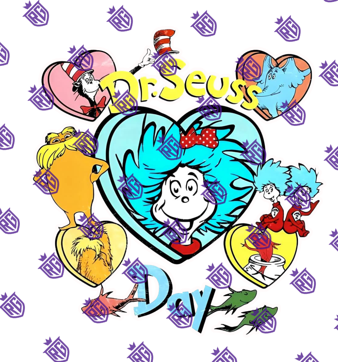 Dr. Seuss Acrylic Blank With Decals