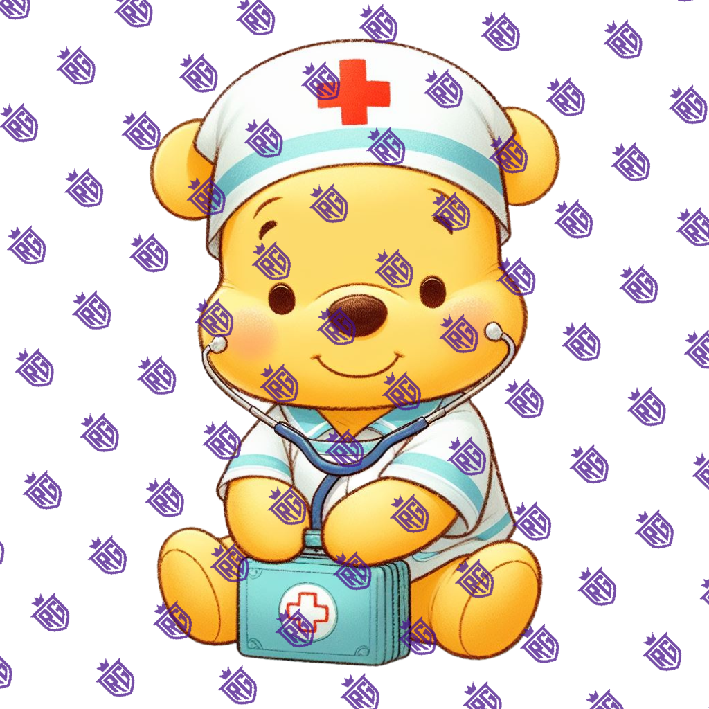 Pooh Acrylic Blank With Decals