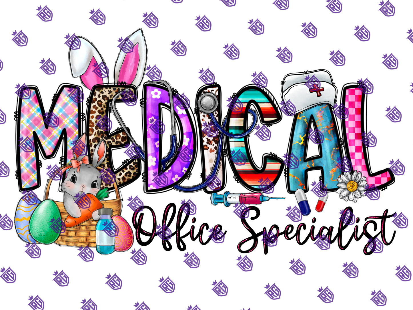 Easter Acrylic Blank With Decals