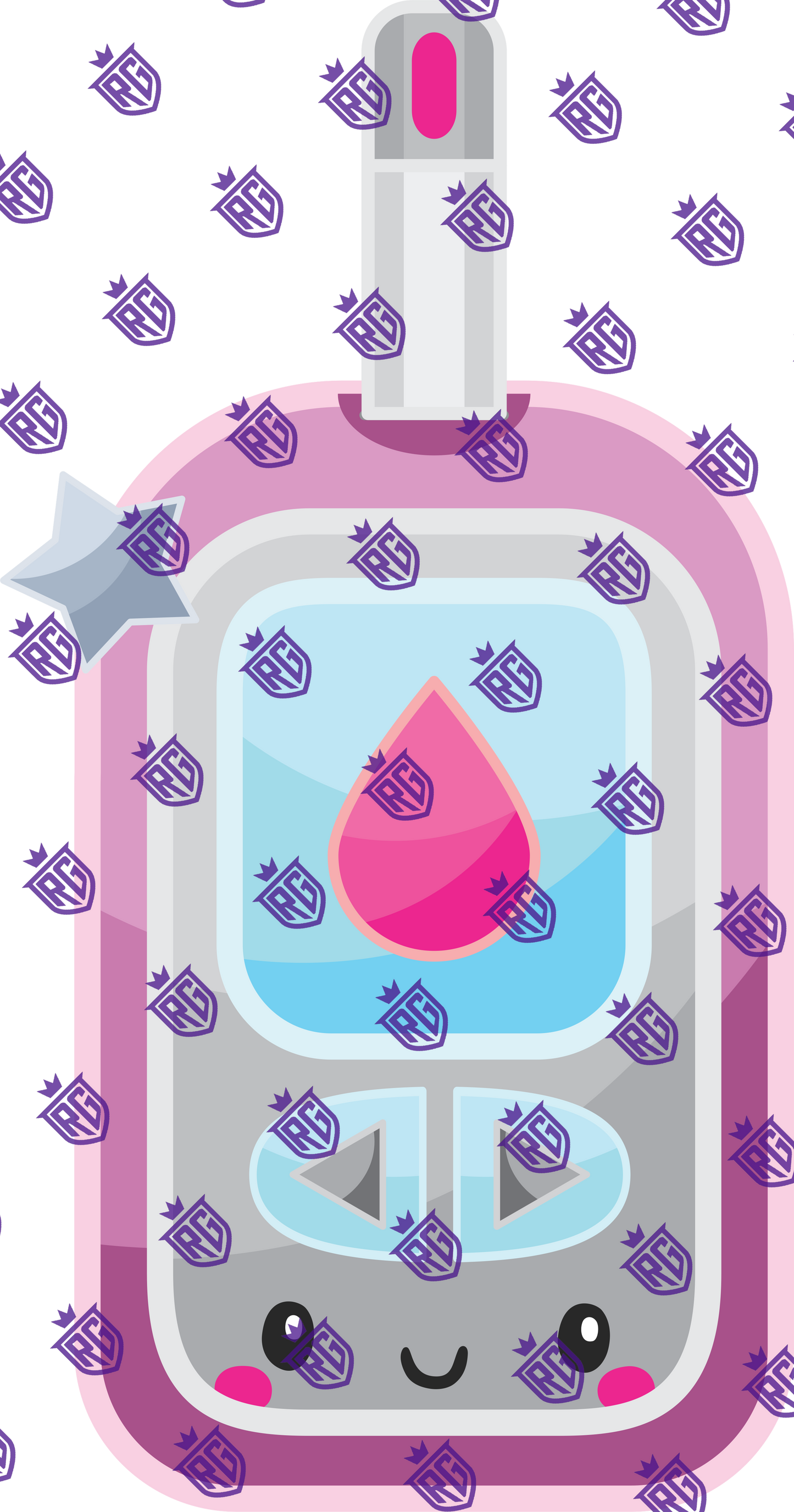 Dibetic Acrylic Blank With Decal