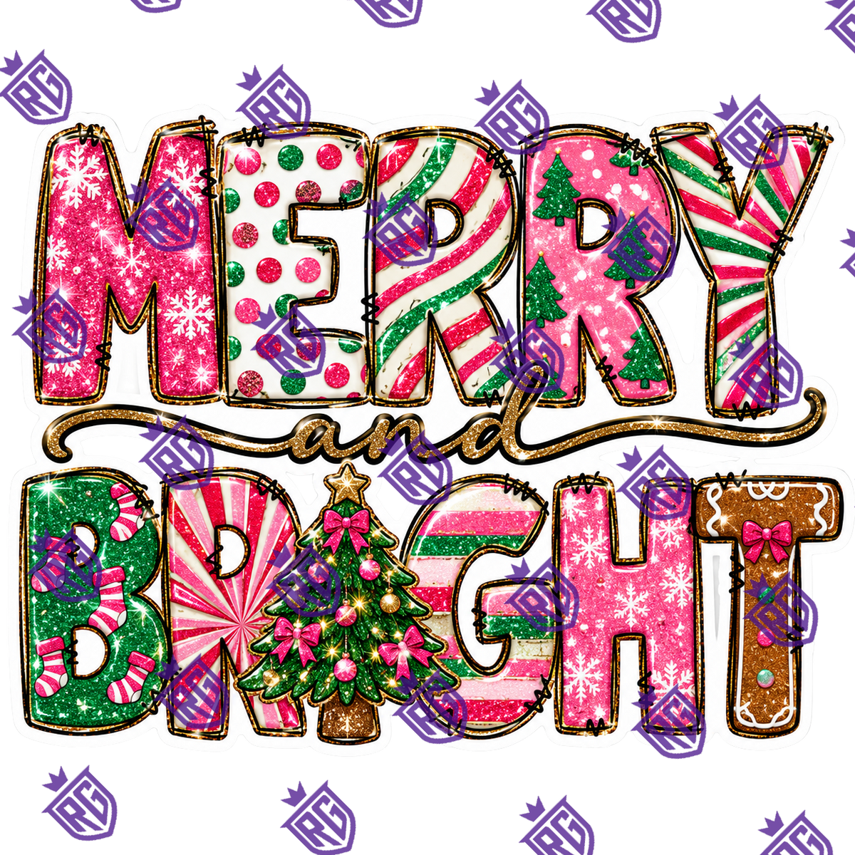 Merry And Bright Acrylic Blank