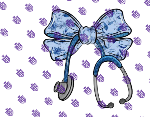 Bow Stethoscope Acrylic Blank With Decals