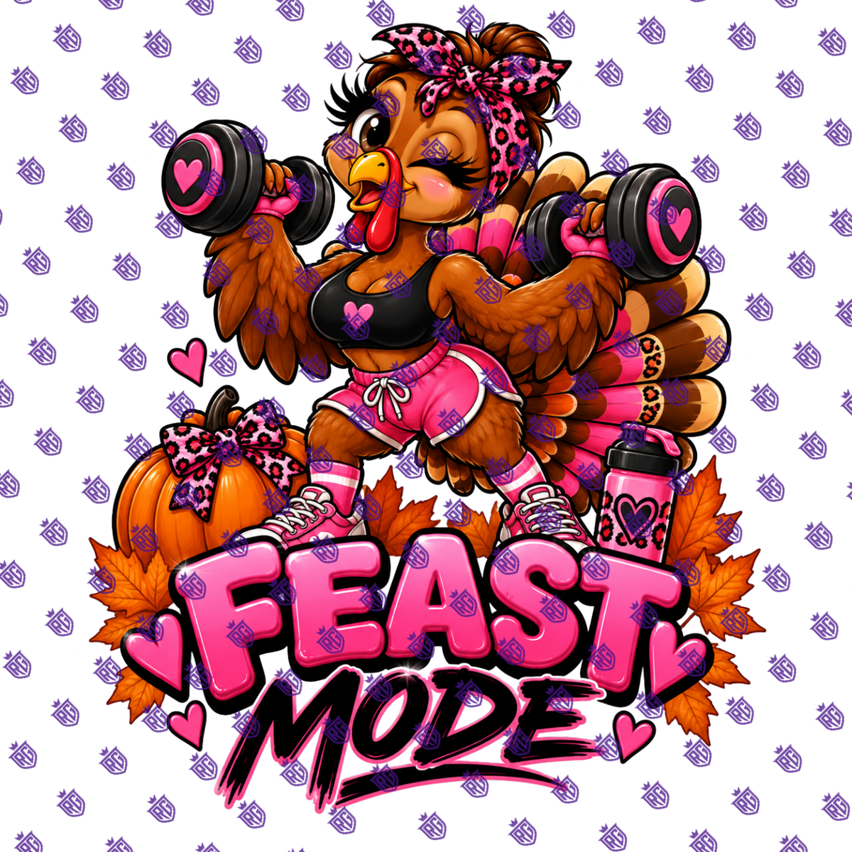 Feast Mode Turkey Acrylic Blank