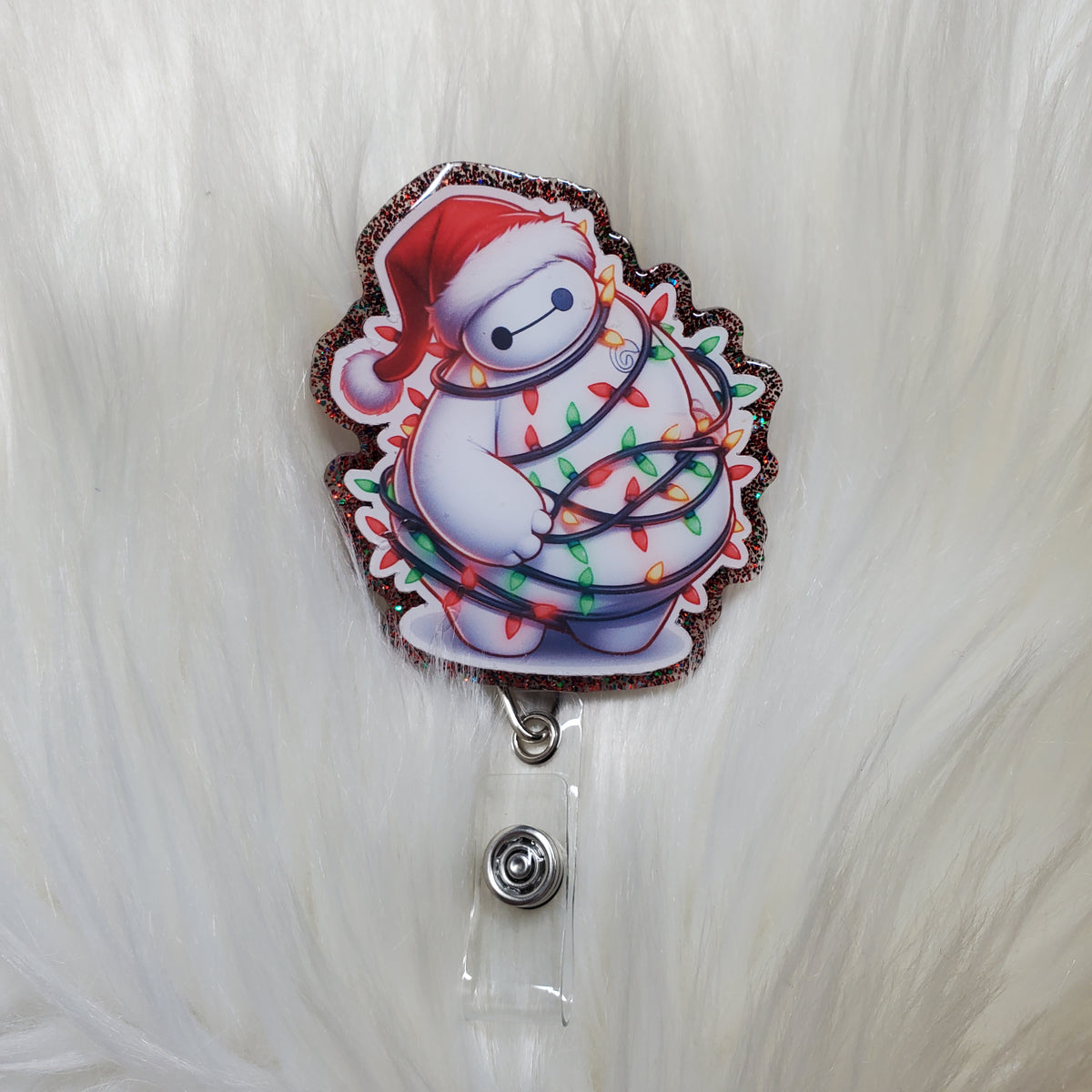 Christmas Baymax Badge Reel