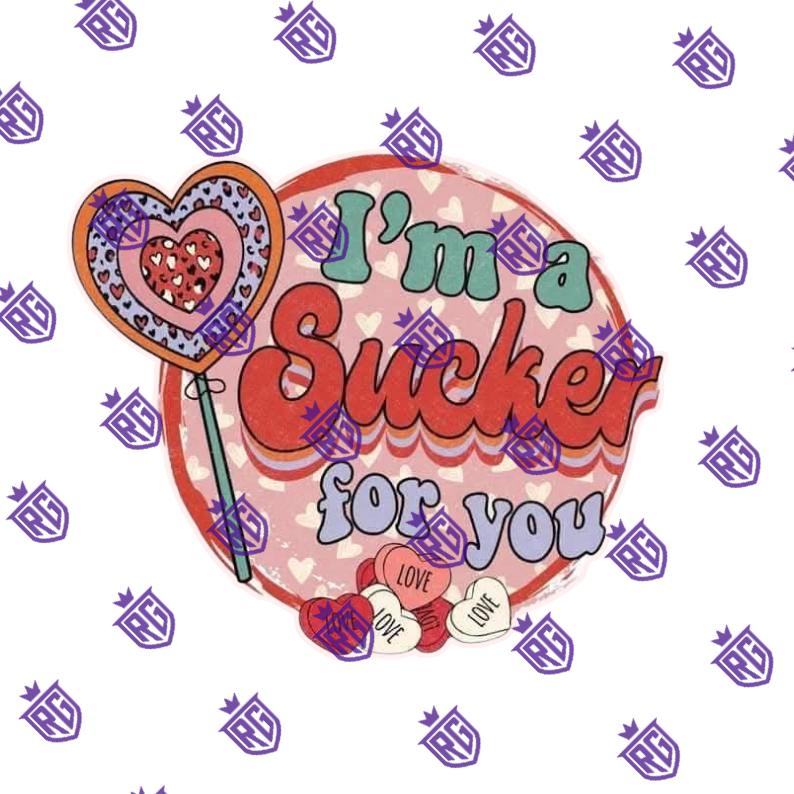 I'm a sucker for you Acrylic Blank With Decals