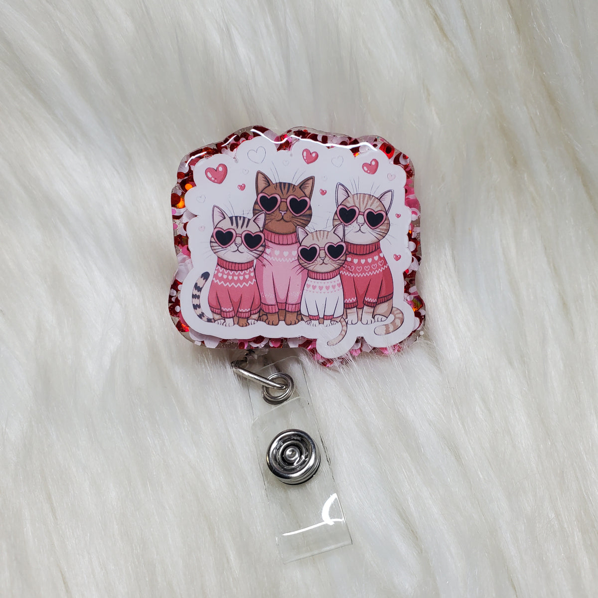 Cat Love Badge Reel