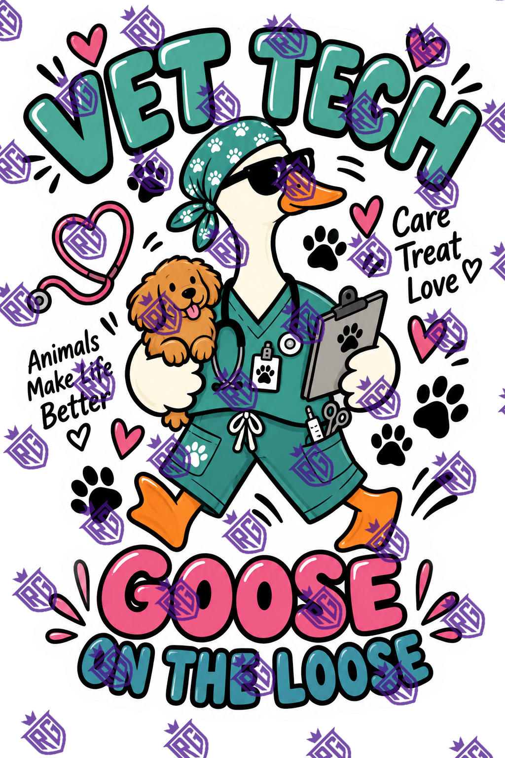 Vet tech goose on the loose