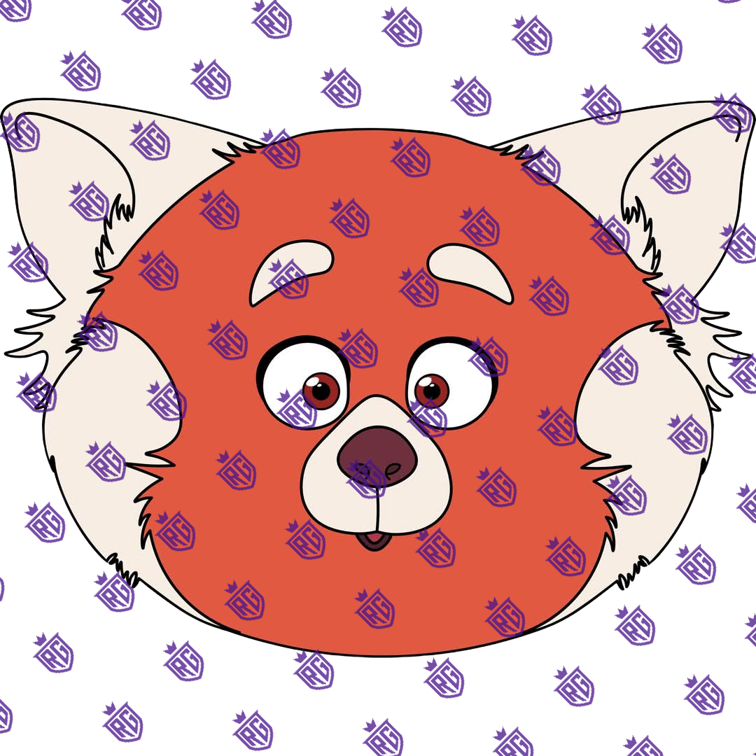 Turning Red Acrylic Blank With Decals