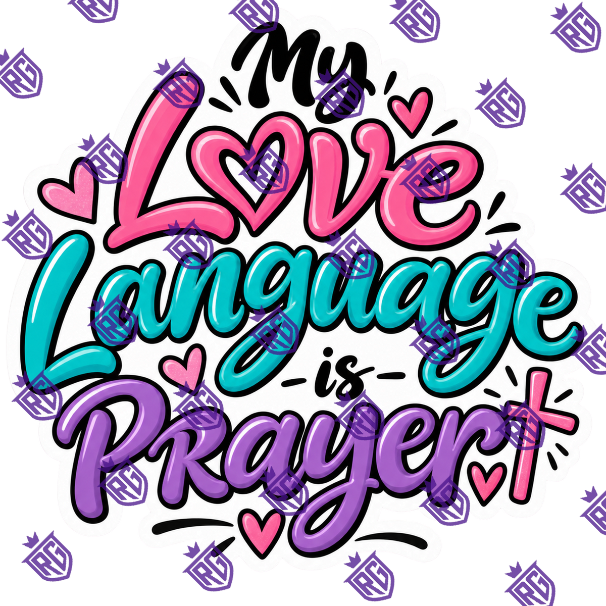 My love language is prayer acrylic blank