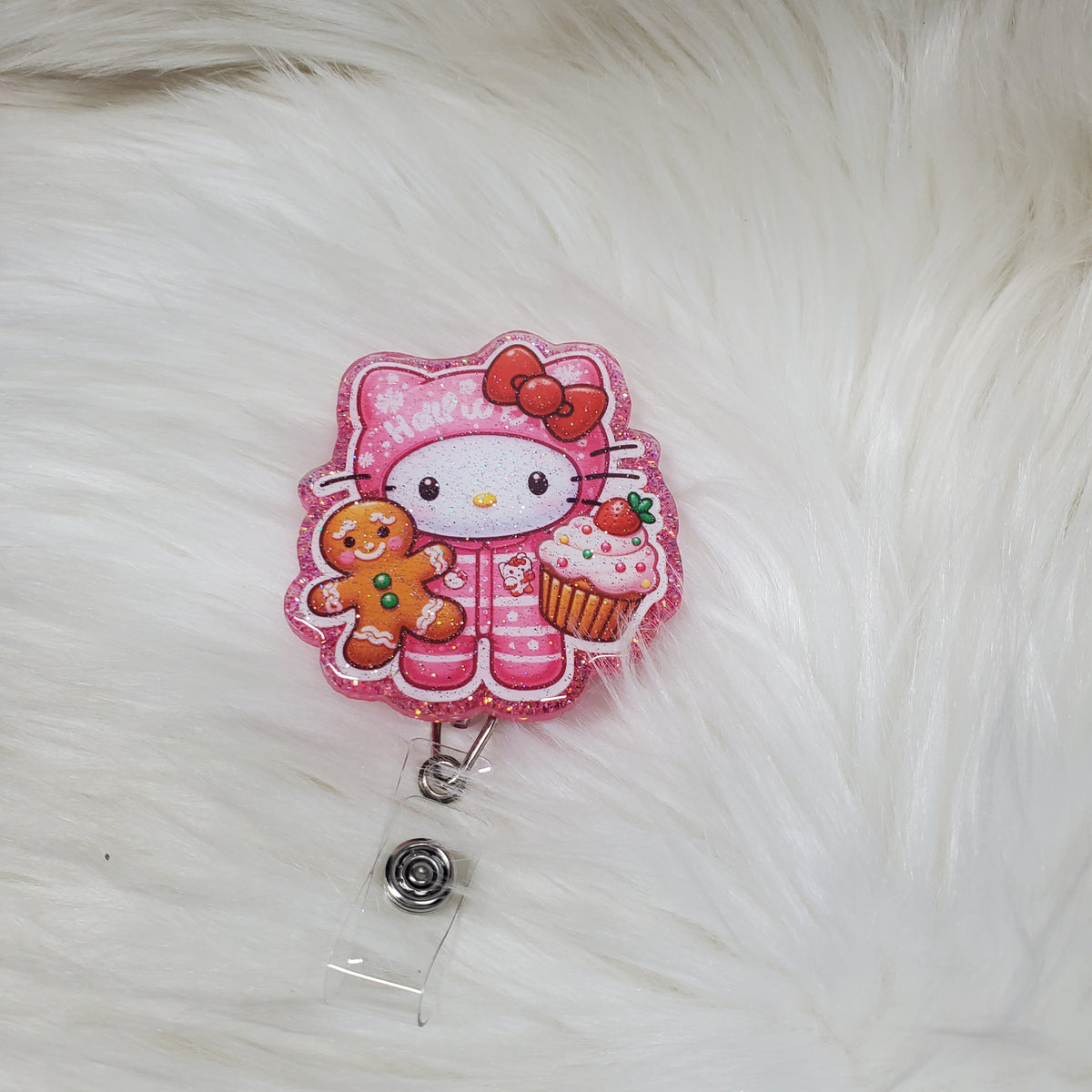 Christmas HK Foot Pajamas Making cookies badge reel