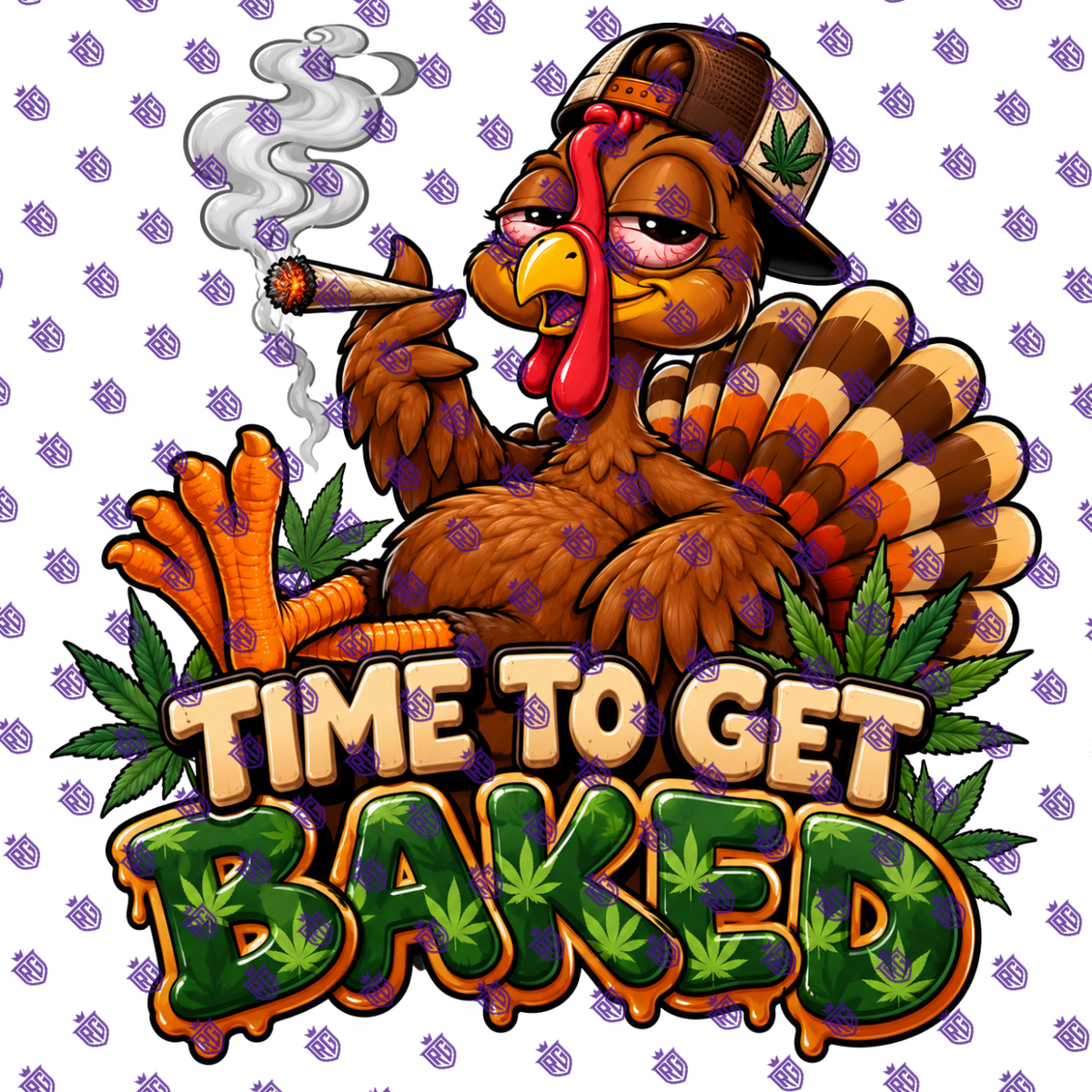 Time To Get Baked Turkey Acrylic Blank